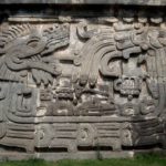 Quetzacoatl carving, 700–900, from the Temple of the Feathered Serpent at Xochicalco